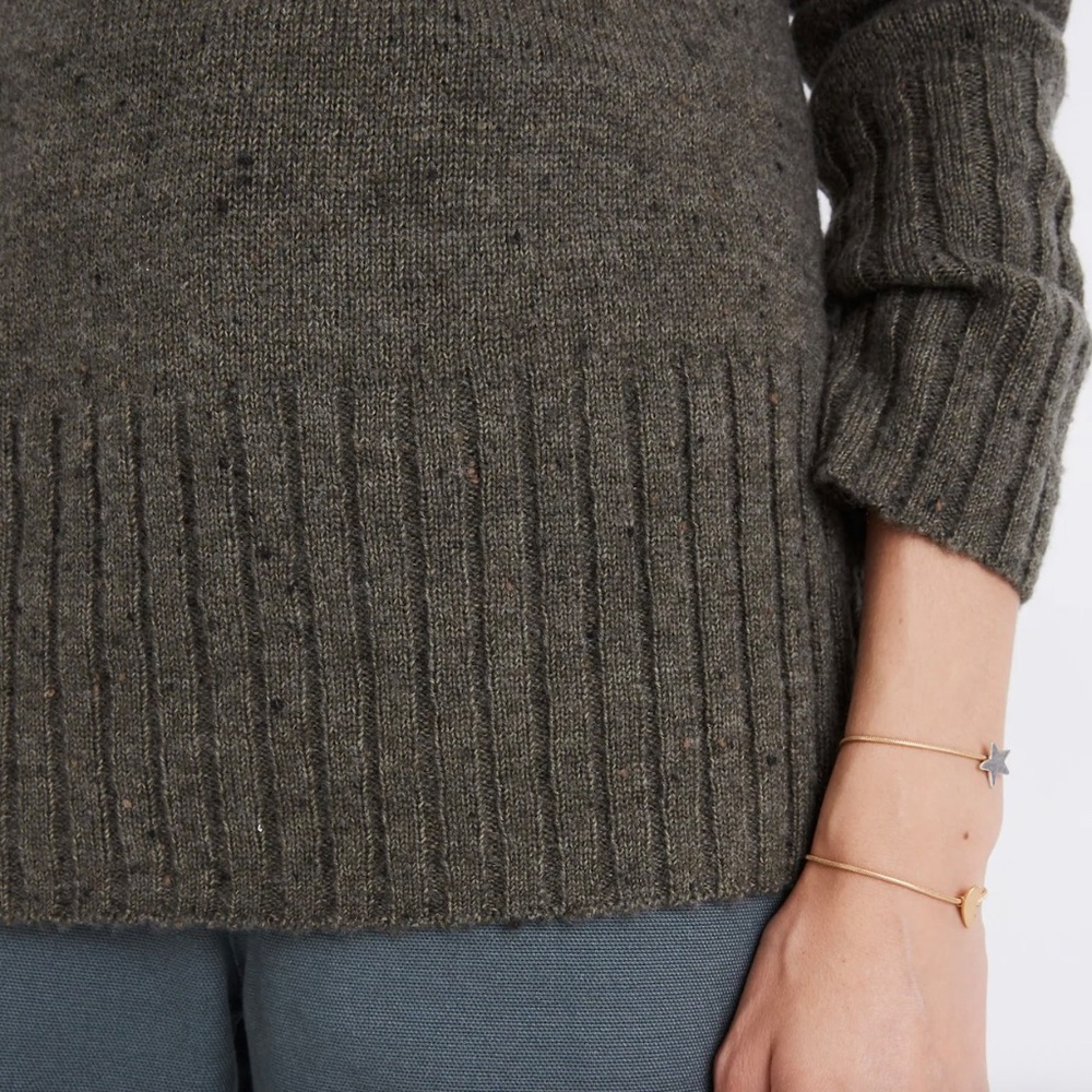 Madewell Donegal Inland Turtleneck Wool Sweater Forest Green - Picture 8 of 11